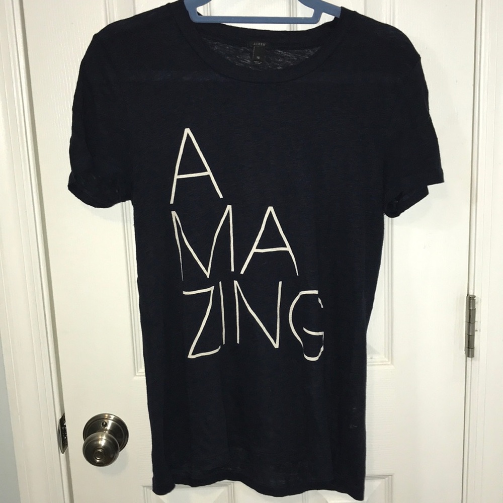 NWOT j.crew AMAZING tee navy blue xs